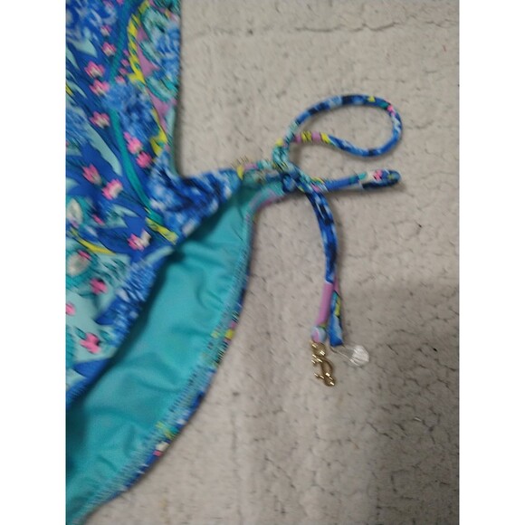 Juicy Couture Blue Floral One Piece Swimsuit Size Small Nwt - Picture 4 of 10